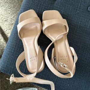 a new day Tan Heeled Sandals with Adjustable Straps
